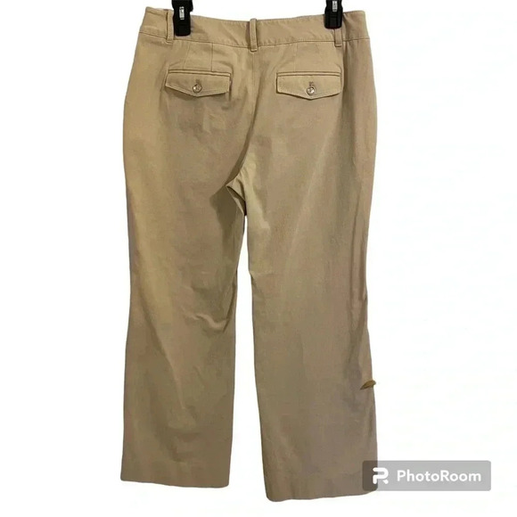 White House Black Market Beige Boot‎ Leg Pants Women Size 10S - Picture 3 of 6